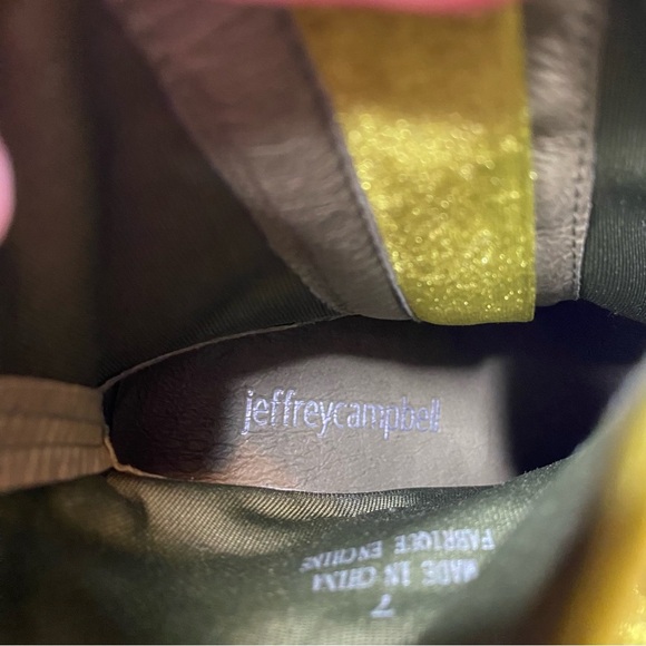 New! Jeffrey Campbell Florette Green Crushed Velvet Pointy Toe Heel Bootie 7 - Picture 12 of 14